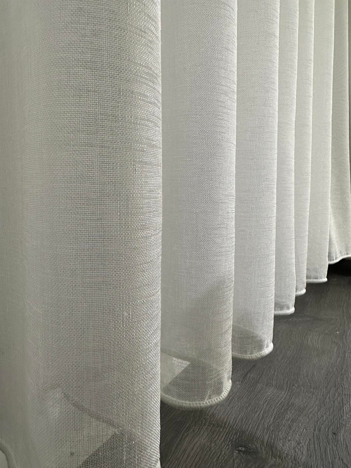 Lüks Tül Perde | Rideaux  | Naturel Foldet Keten | Milas Home| 1.Kalite